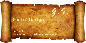 Gerle Ibolya névjegykártya